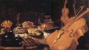 Pieter Claesz Still Life with Museum instruments oil painting reproduction